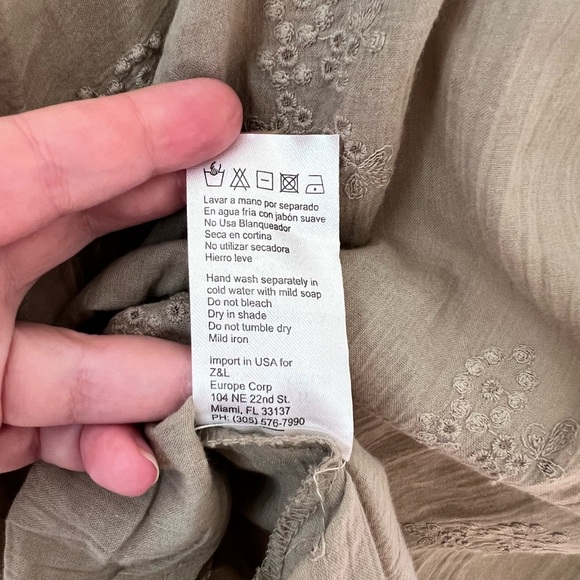 ZLEurope Boho Draped Dolman 100% Cotton Blouse Beach Resort Cruise Shirt - Picture 10 of 10